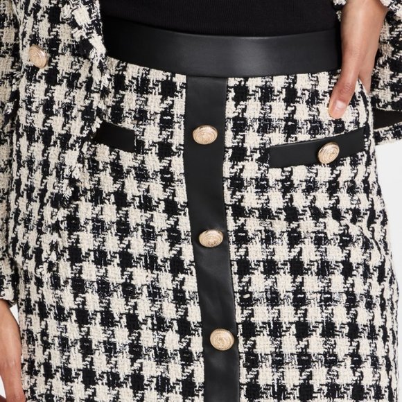 Generation Love Asher Tweed Combo Skirt  Asher Tweed Combo Skirt size 4 like new - Picture 2 of 7